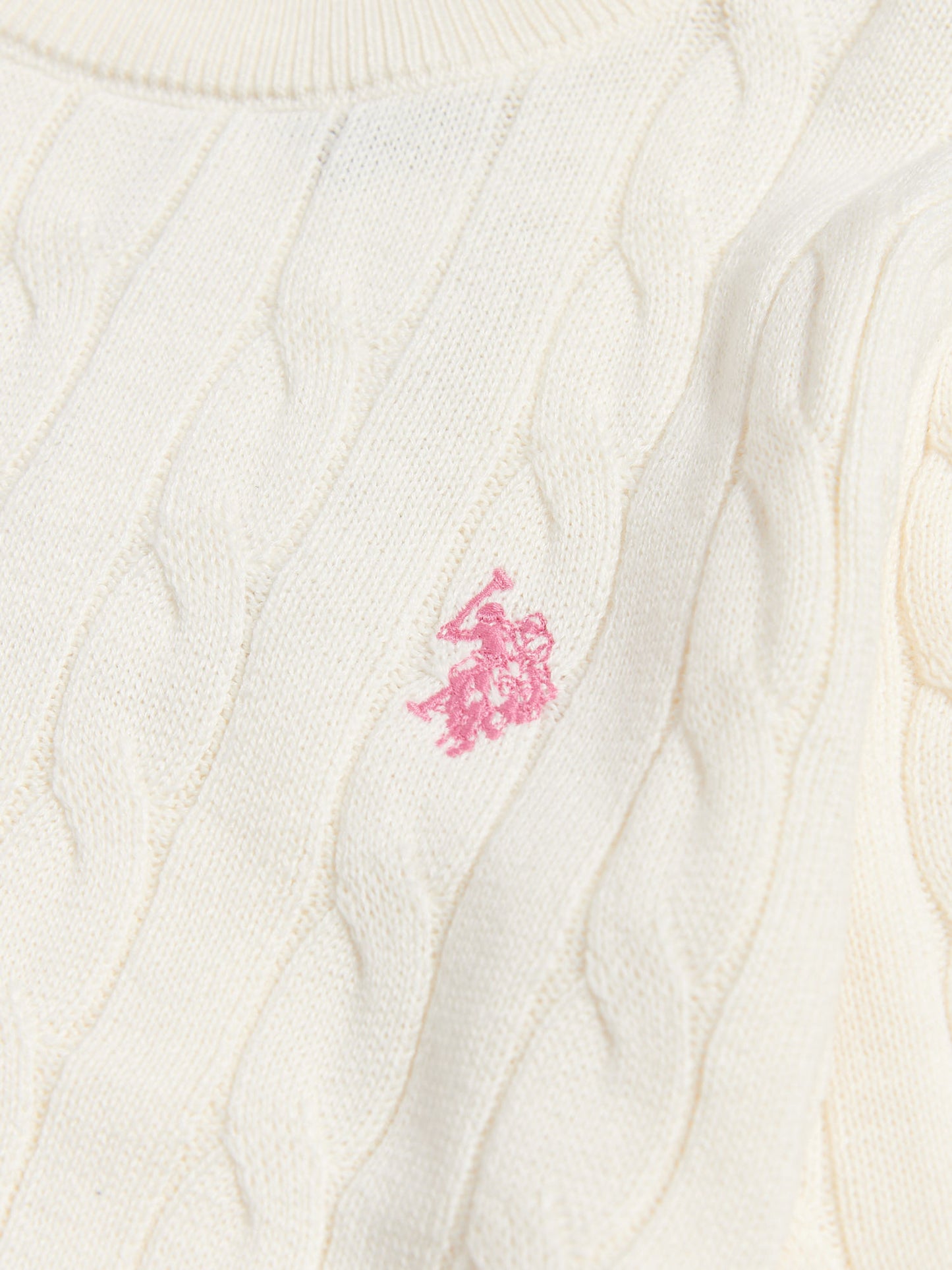 Girls Cable Knit Jumper in Marshmallow