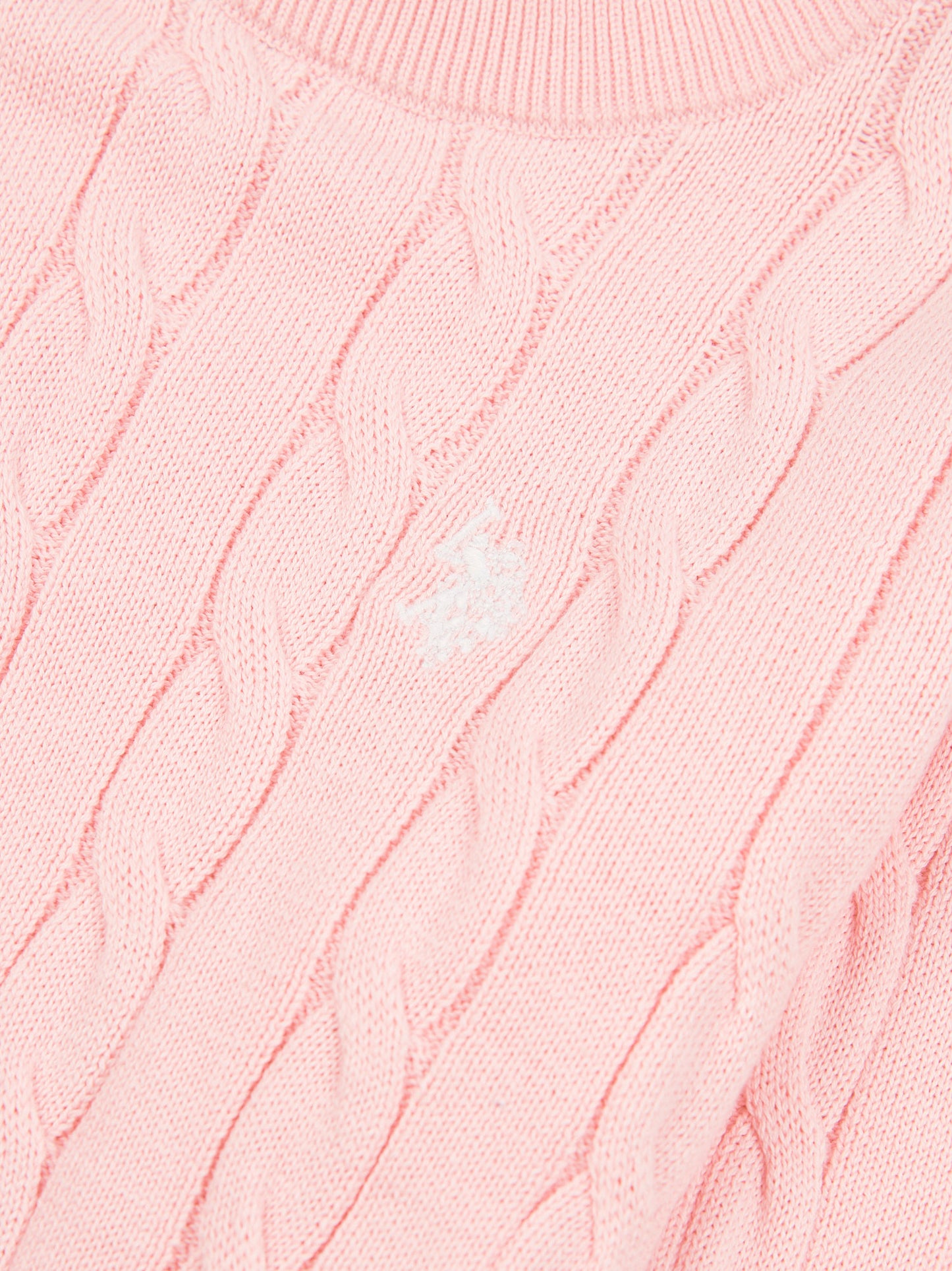 Girls Cable Knit Jumper in Crystal Rose