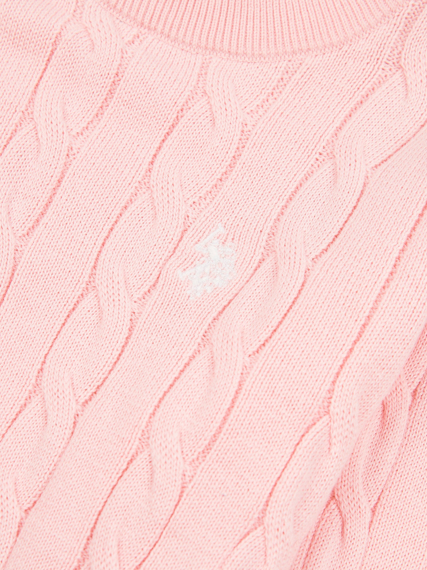 Girls Cable Knit Jumper in Crystal Rose