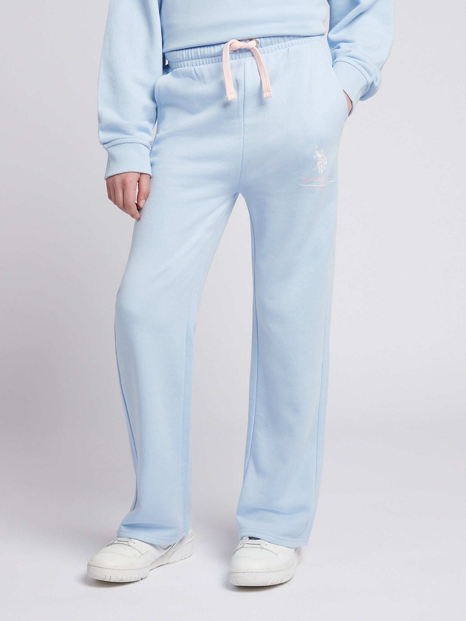 Girls Brushed Back Hoodie & Jogger Set in Windsurfer