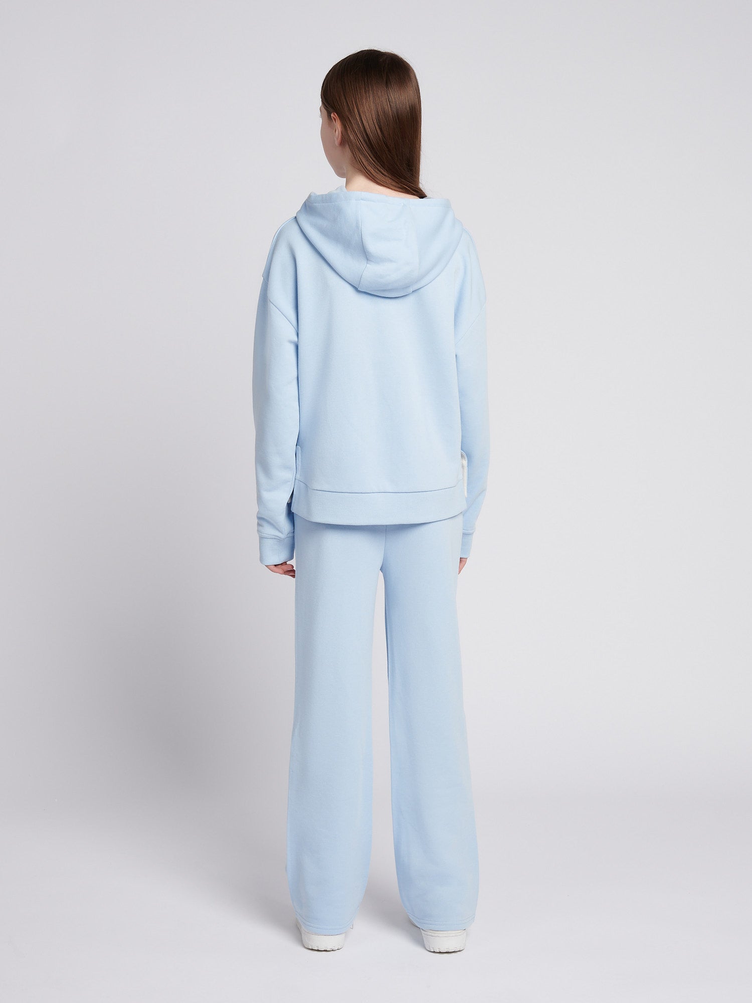 Girls Brushed Back Hoodie & Jogger Set in Windsurfer