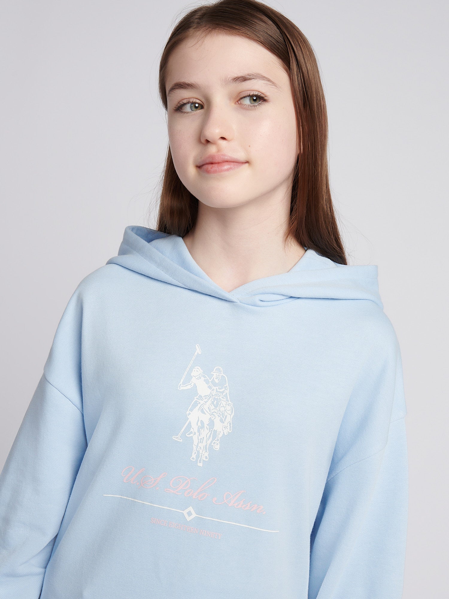 Girls Brushed Back Hoodie & Jogger Set in Windsurfer