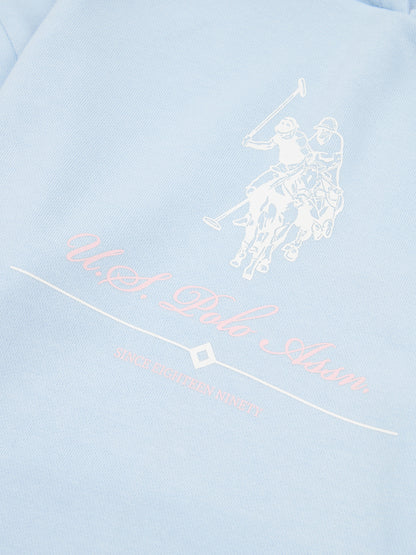 Girls Brushed Back Hoodie & Jogger Set in Windsurfer