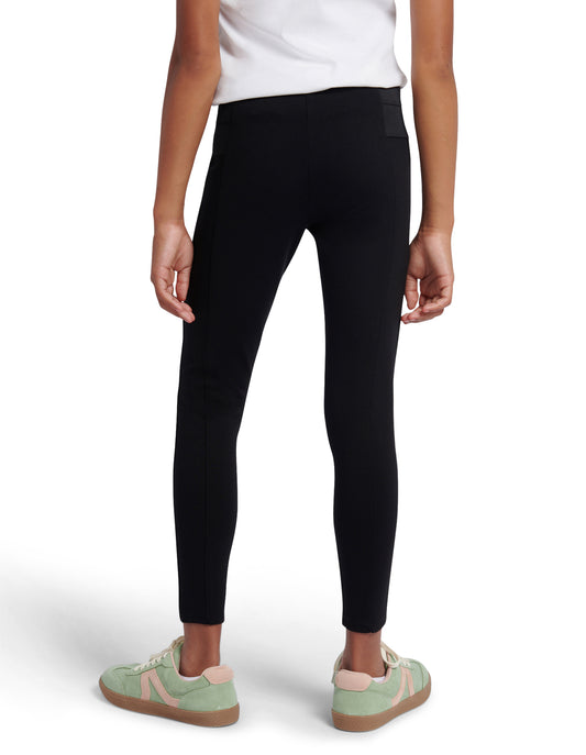 Girls Elastic Waistband Leggings Black