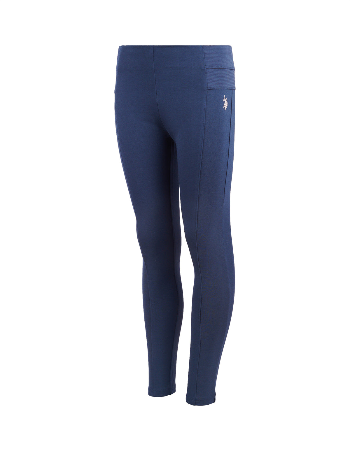 Girls Elastic Waistband Leggings Navy Iris