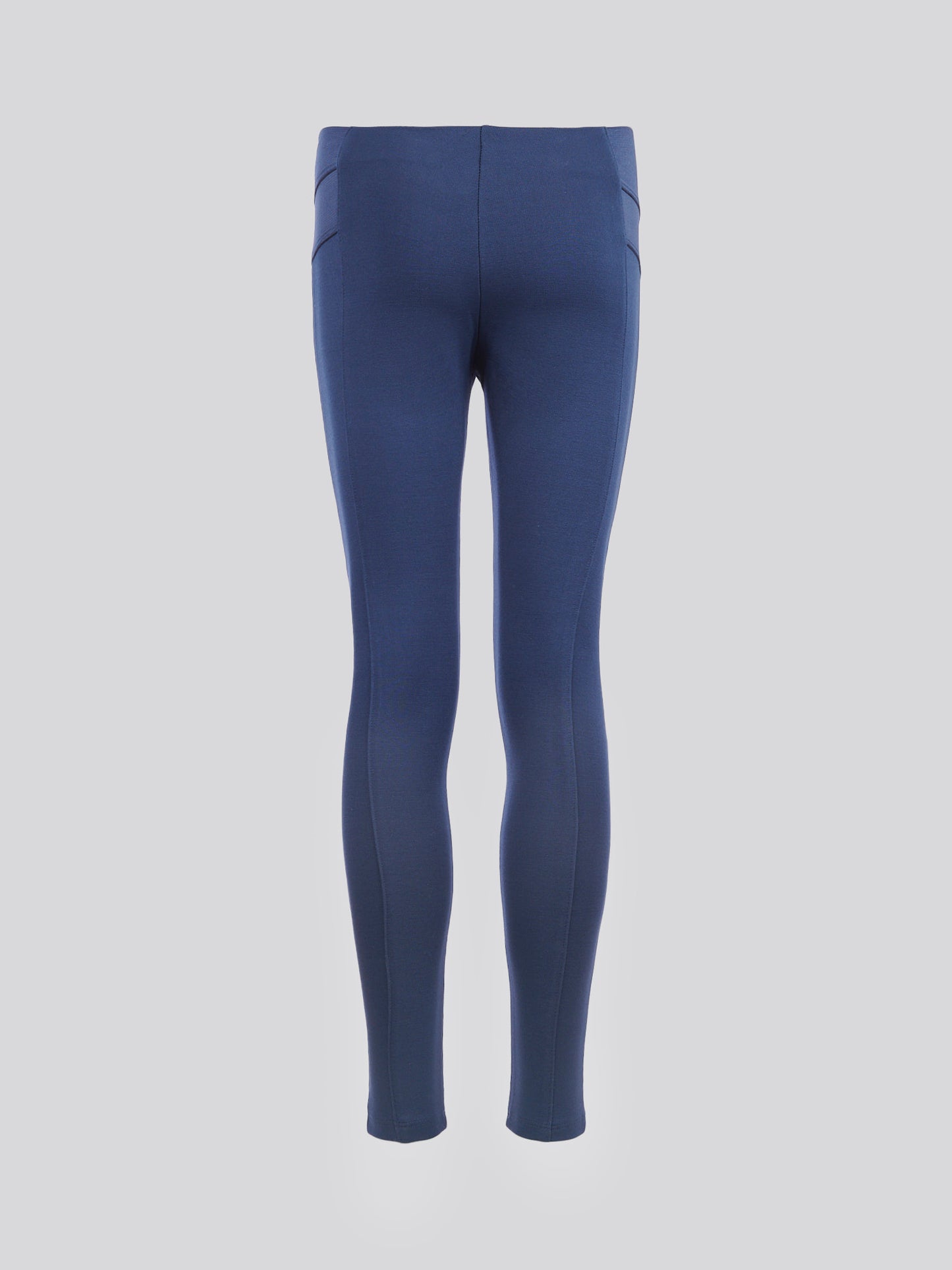 Girls Elastic Waistband Leggings Navy Iris