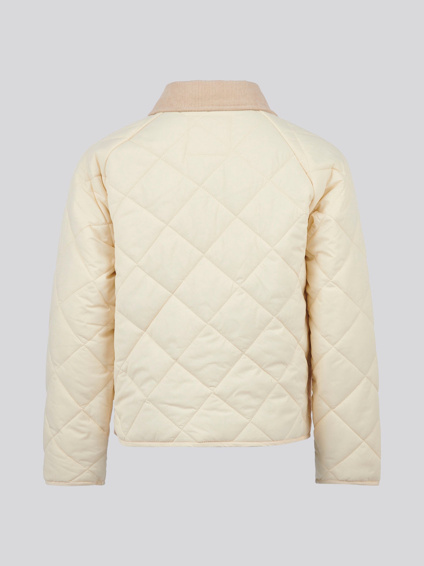 Girls Diamond Quilt Jacket in Marshmallow