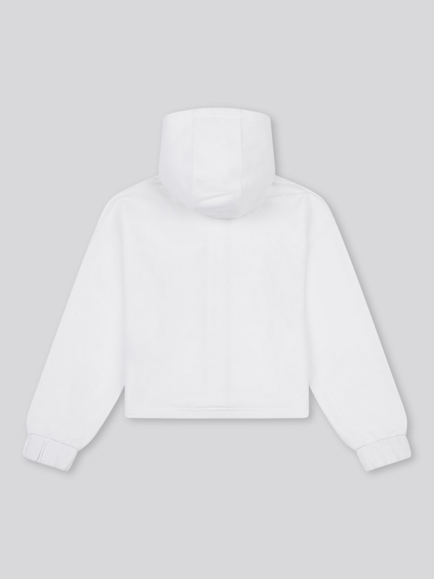 Girls Graphic Zip Through Sweat in Bright White