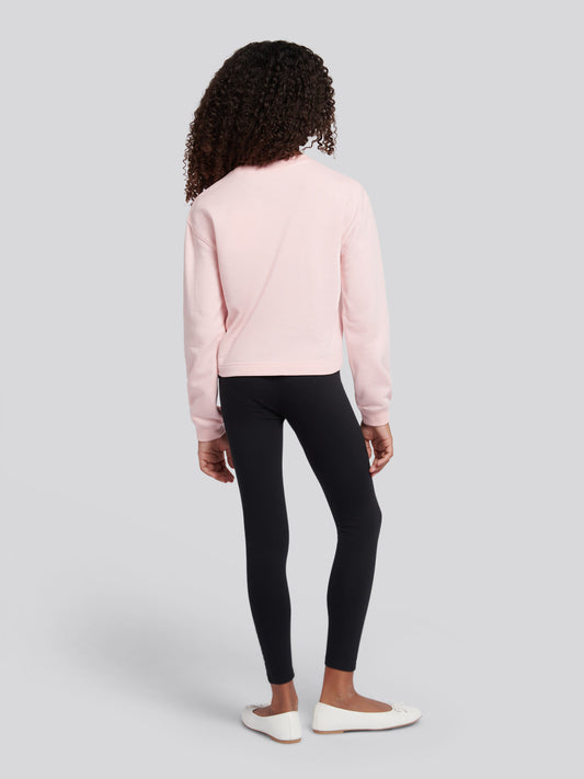 Girls Graphic Boxy Sweat & Legging Set in Crystal Rose