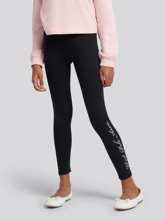 Girls Graphic Boxy Sweat & Legging Set in Crystal Rose