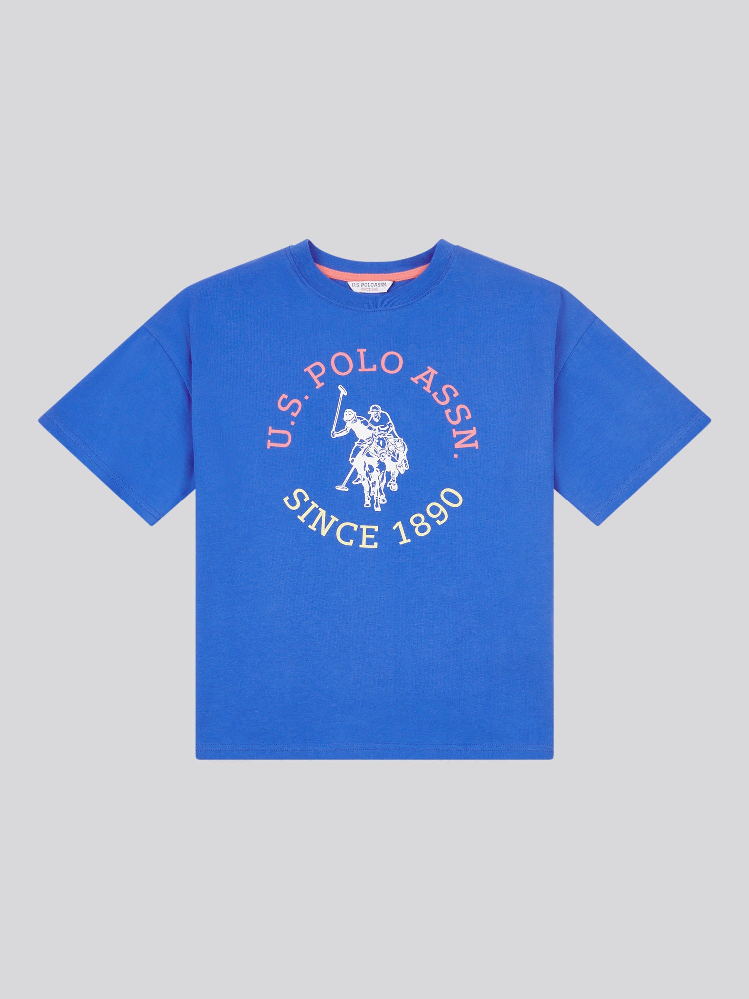 Girls Graphic Loose Fit T-Shirt in Strong Blue