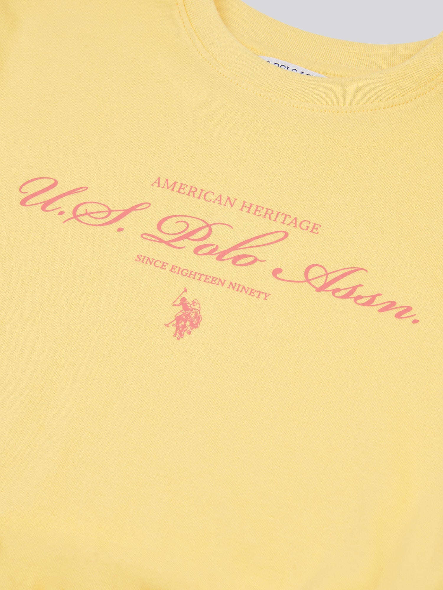 Girls Rounded Elastic Hem Graphic T-Shirt in Sunshine