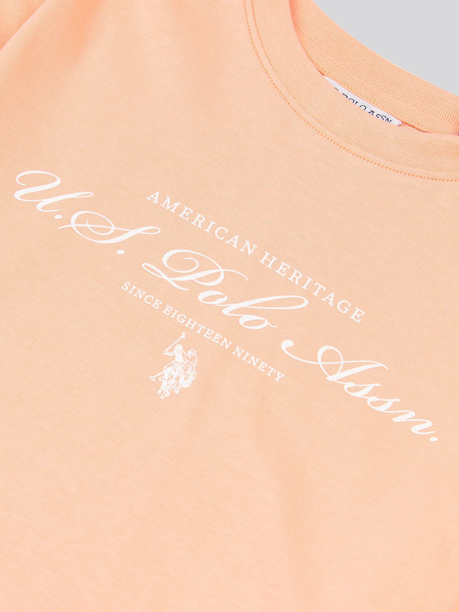 Girls Script Boxy Fit T-Shirt & Legging Set in Peach Nectar