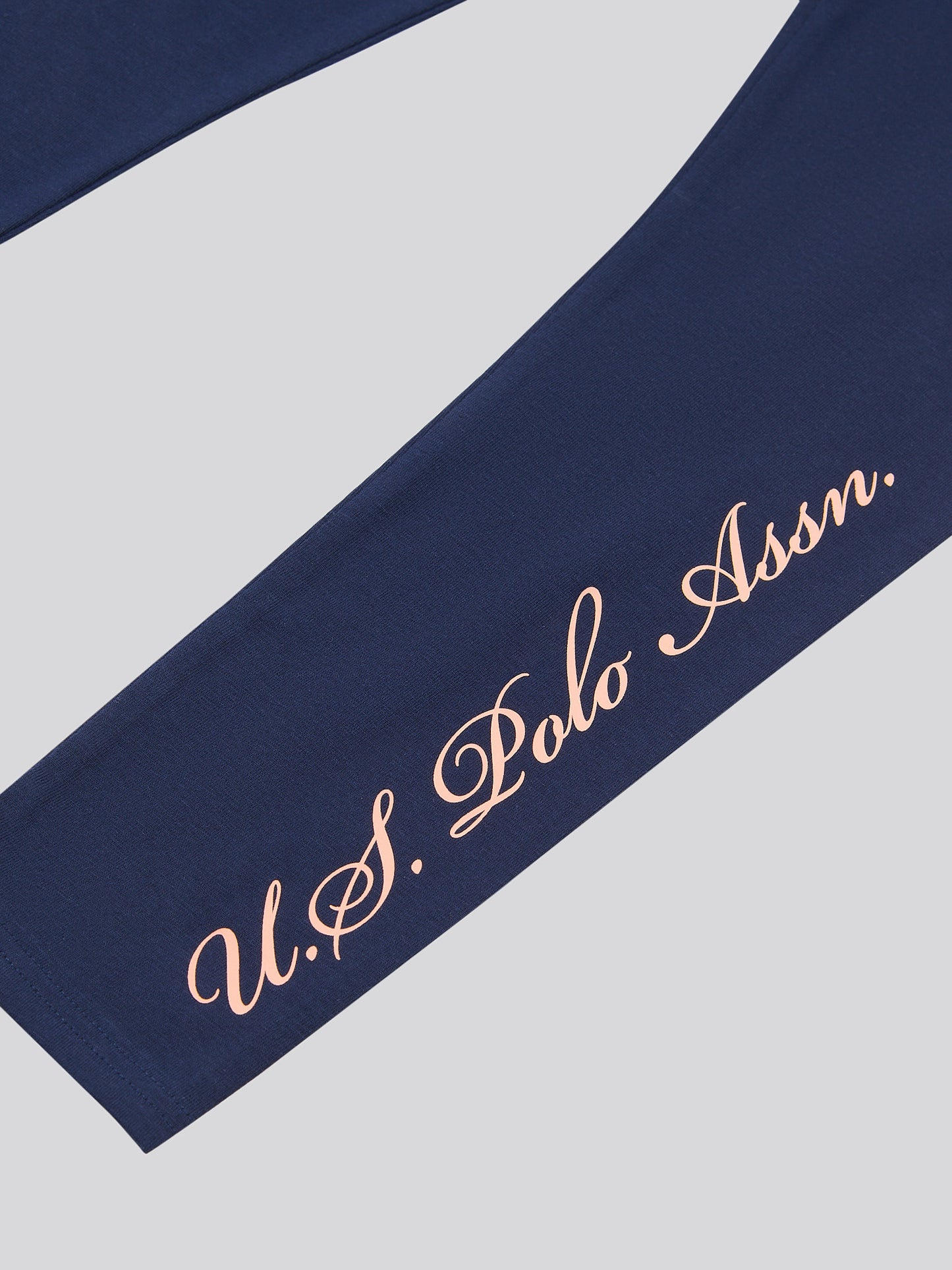 Girls Script Boxy Fit T-Shirt & Legging Set in Peach Nectar