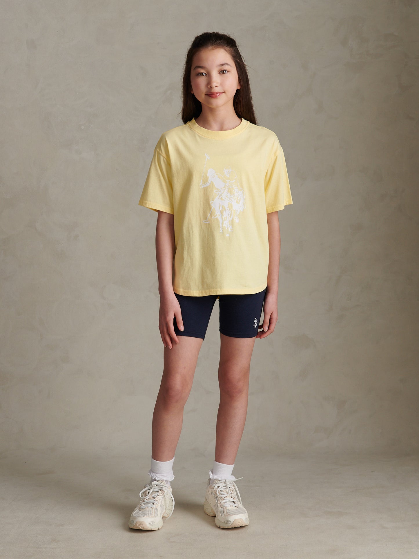 Girls Print T-Shirt & Jersey Short Set Lemon Meringue