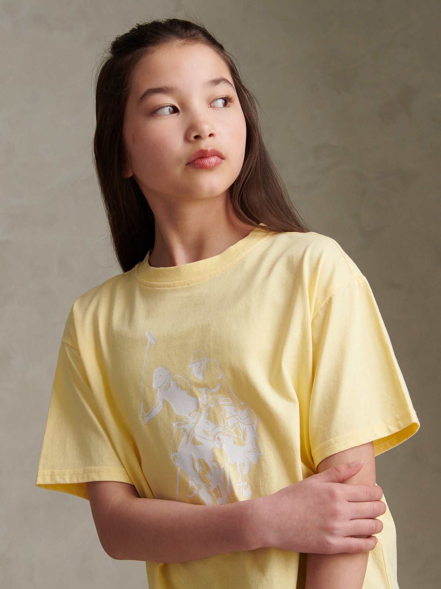 Girls Print T-Shirt & Jersey Short Set Lemon Meringue