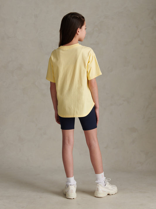 Girls Print T-Shirt & Jersey Short Set Lemon Meringue