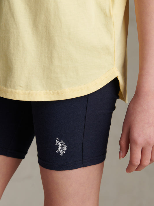 Girls Print T-Shirt & Jersey Short Set Lemon Meringue