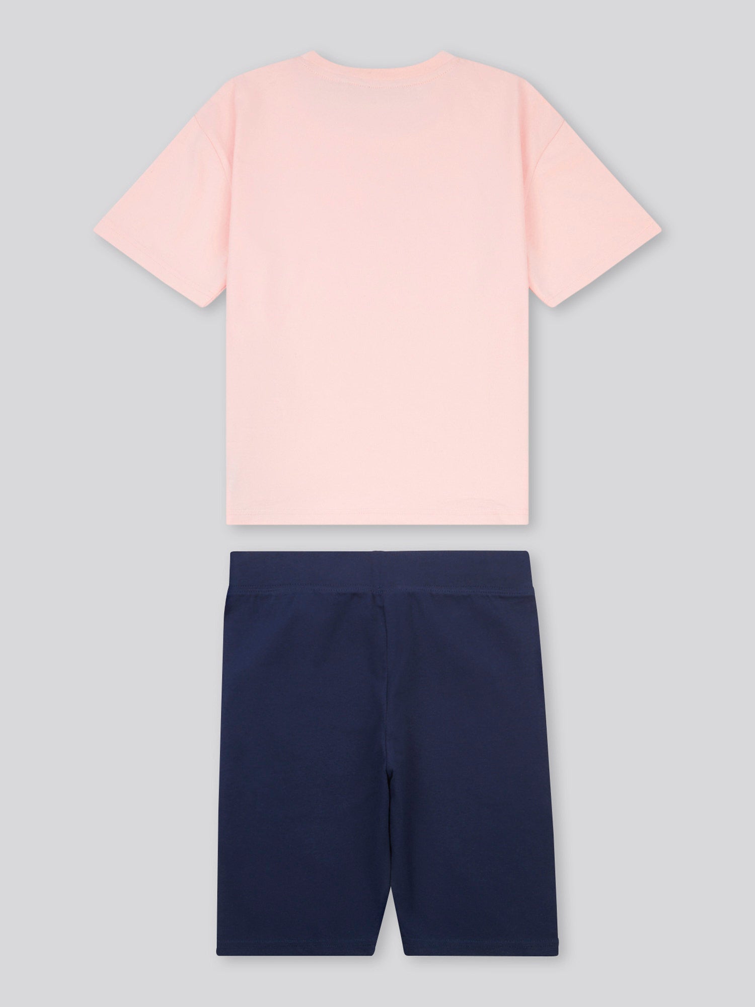 Girls Print T-Shirt & Jersey Short Set in Crystal Rose