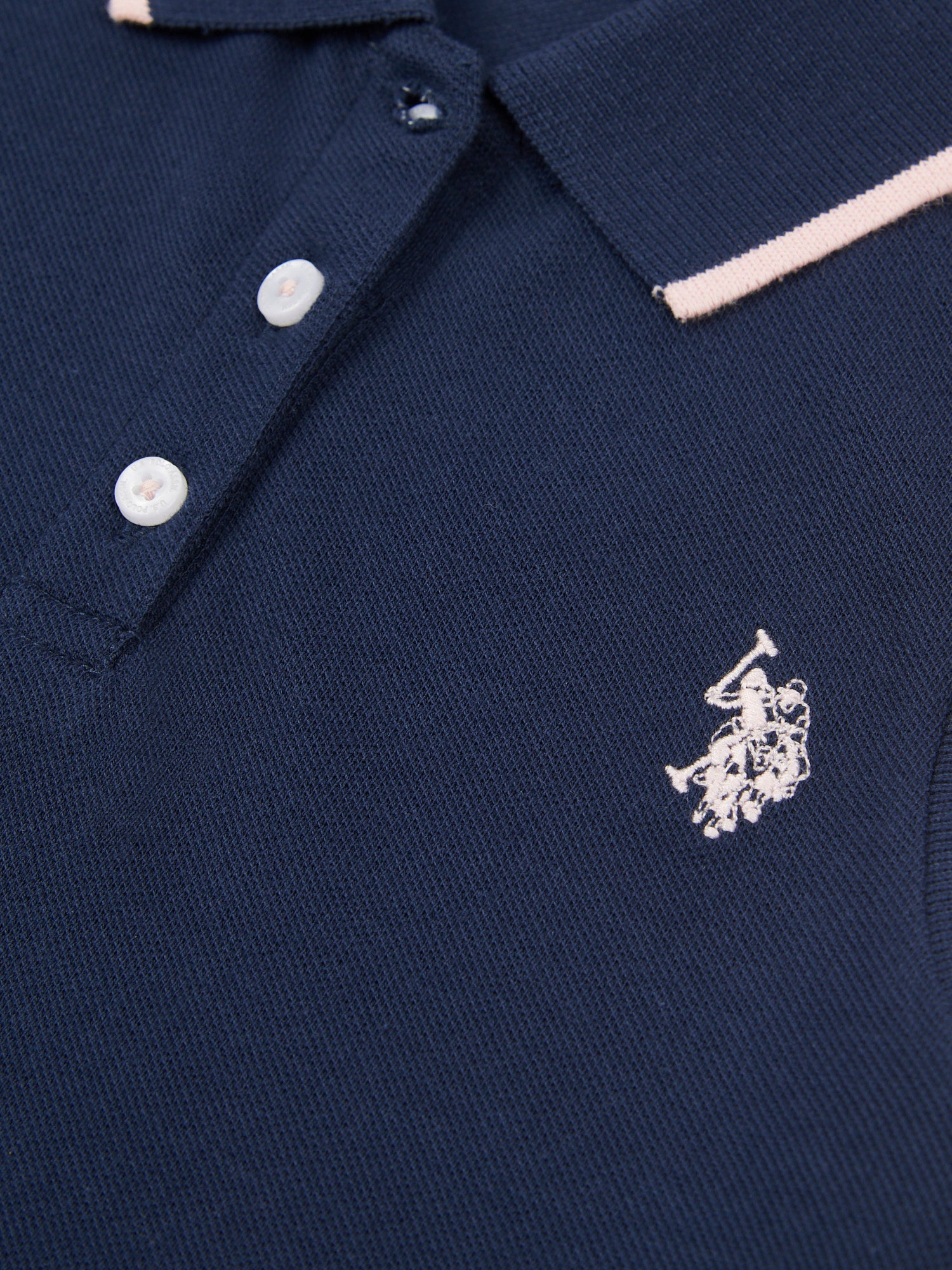 Girls Sleeveless Polo Shirt in Navy Iris