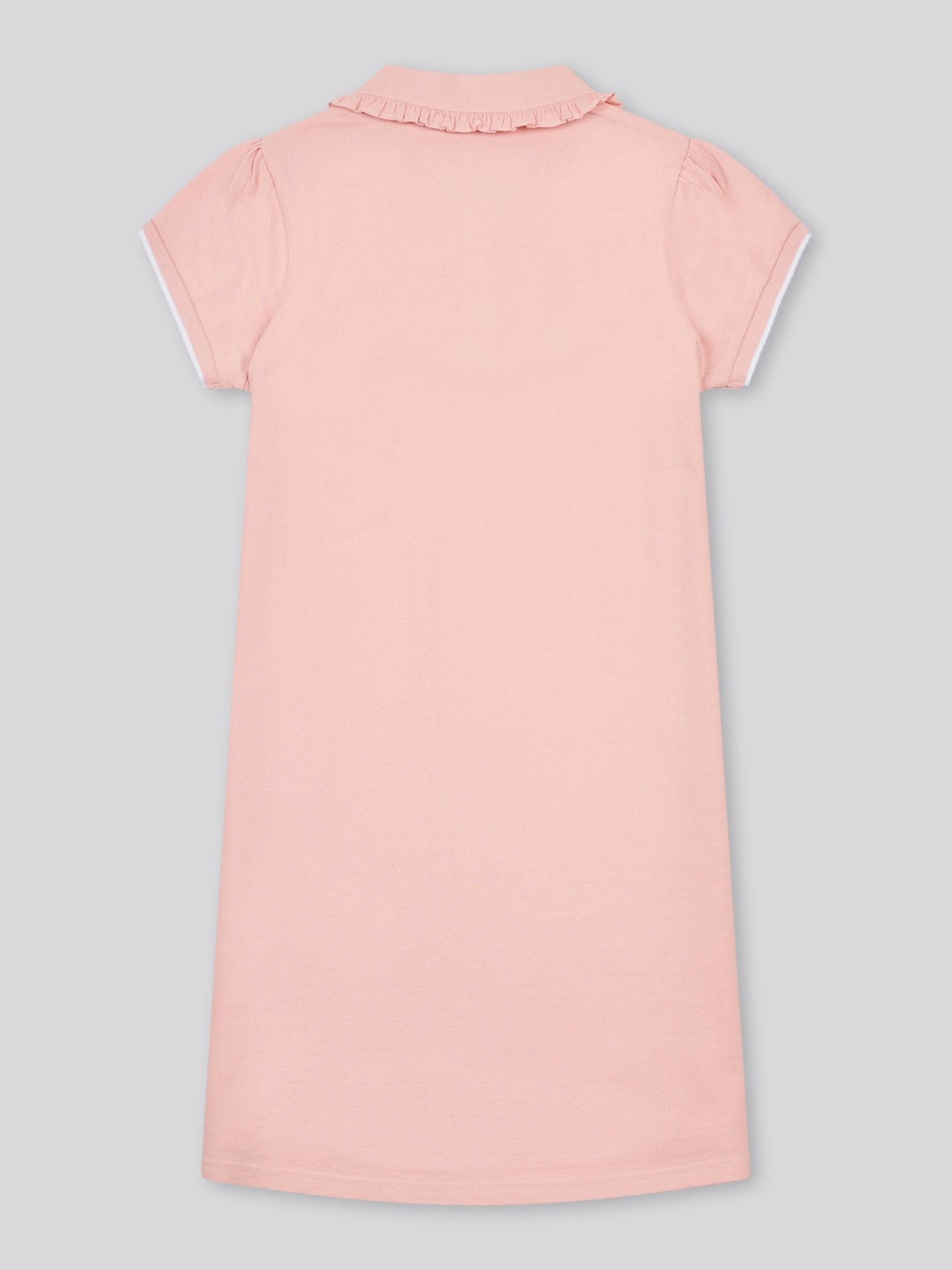 Girls Frill Collar Polo Dress in Crystal Rose