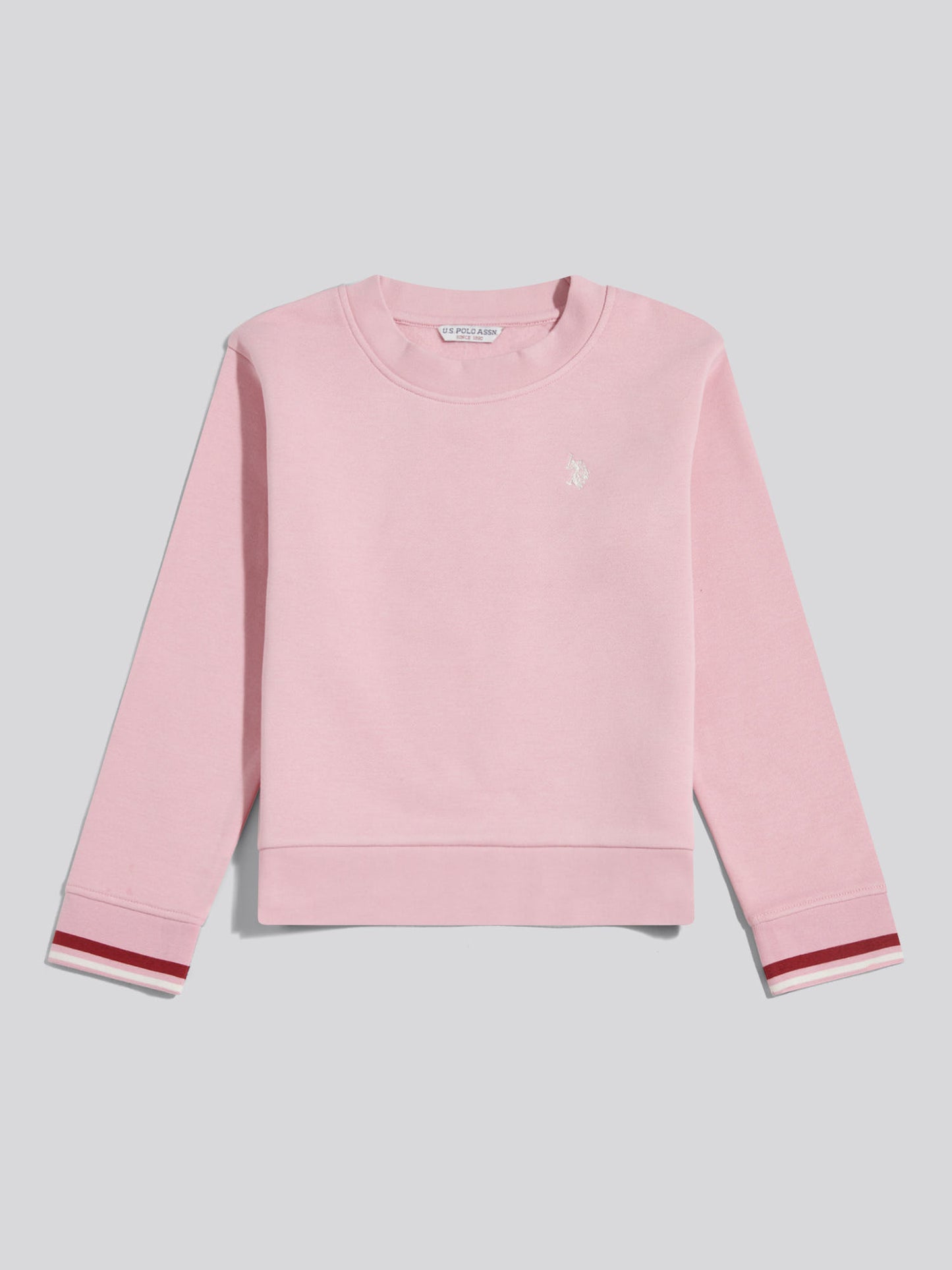 Girls Double Horsemen Crew Sweatshirt Pink Nectar
