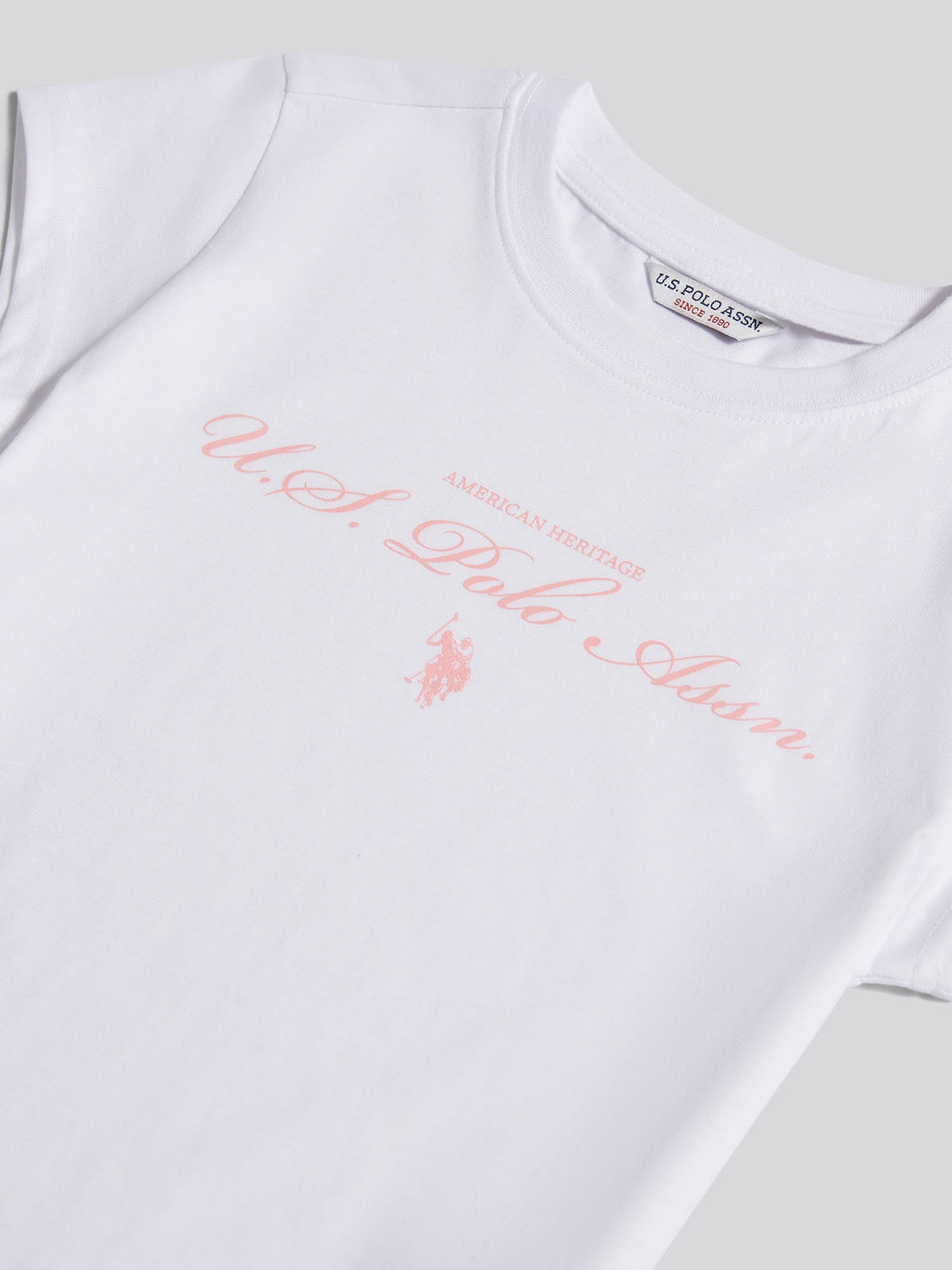 Girls Script Logo Cap Sleeve T-Shirt Bright White