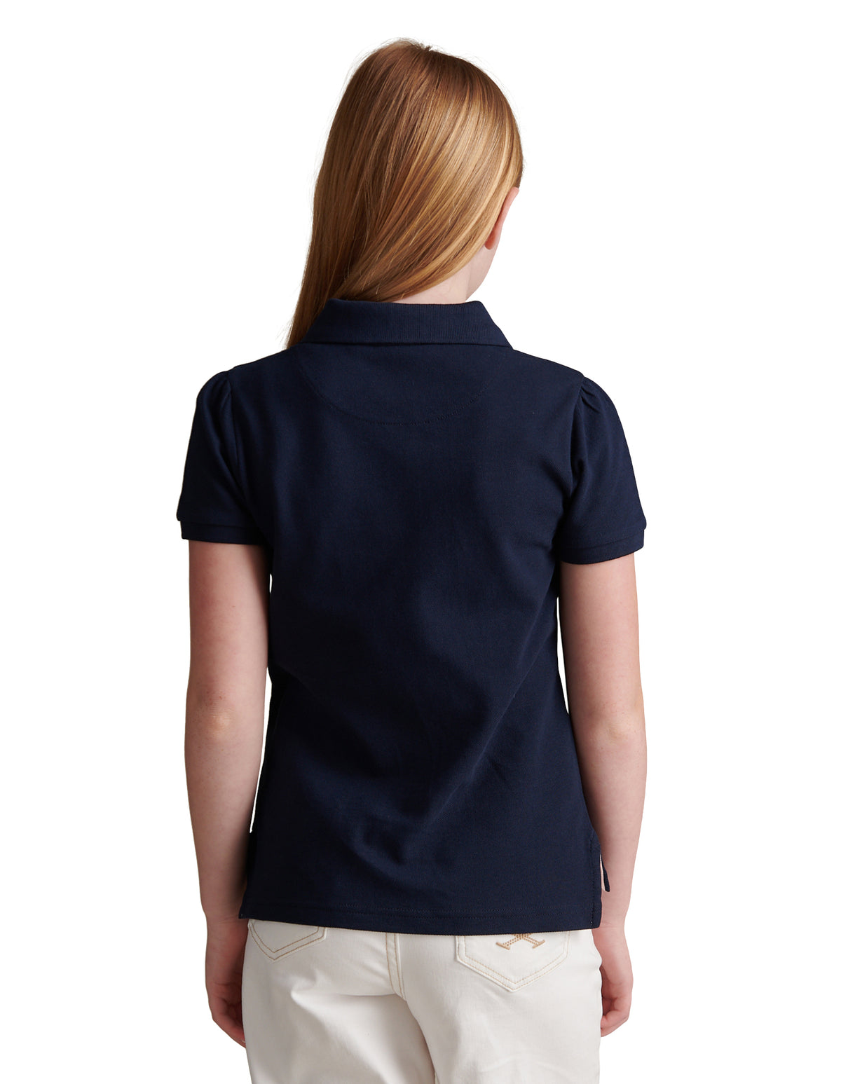 Girls Regular Pique Polo Shirt Navy Iris