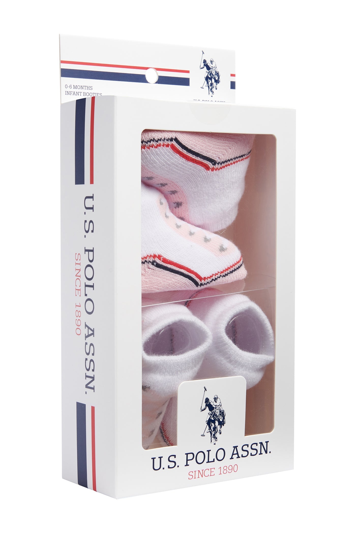 U.S. Polo Assn. Baby 2 Piece Boxed Gifting Set in Light Pink