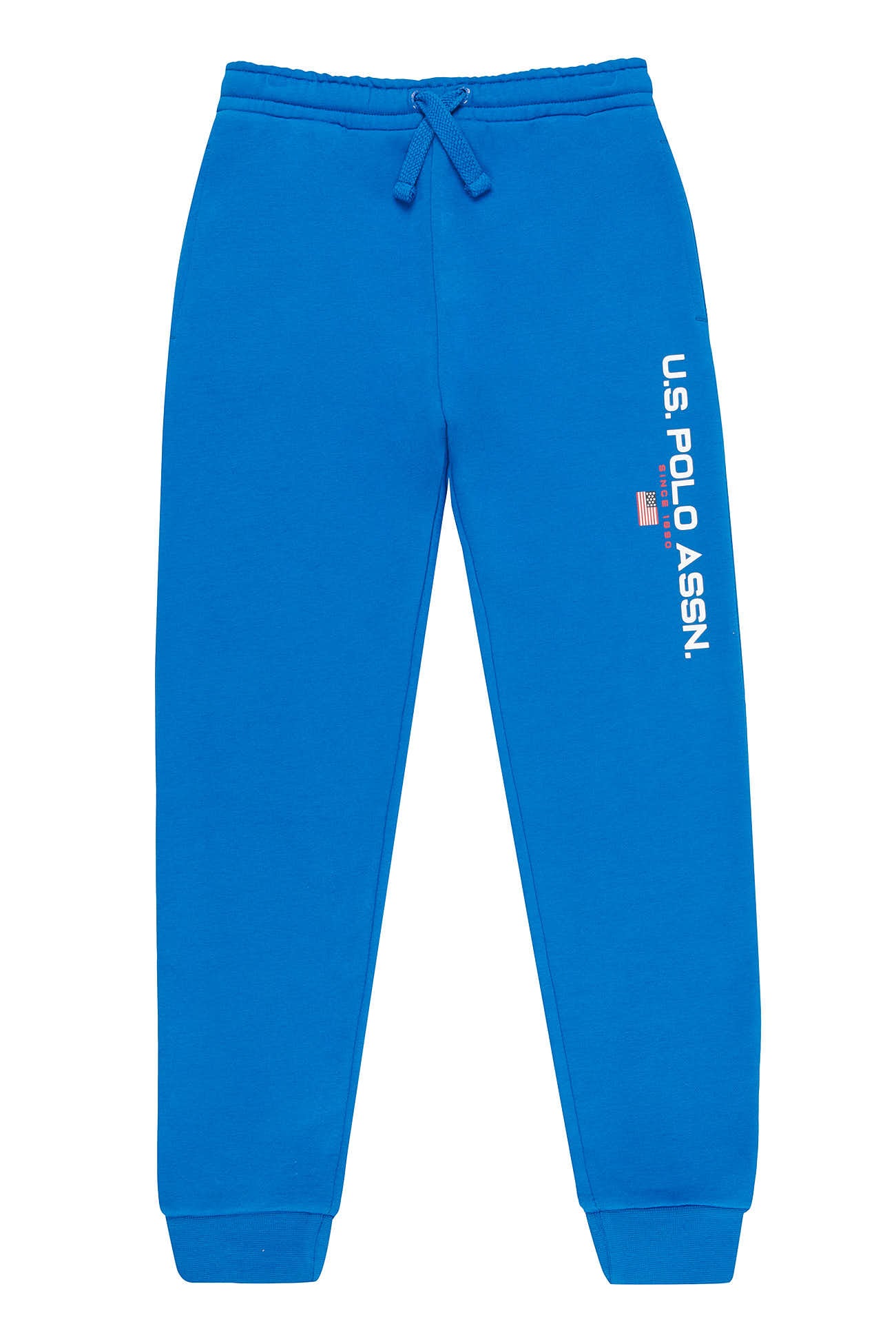 U.S. Polo Assn. Boys Block Flag Graphic Joggers in Classic Blue