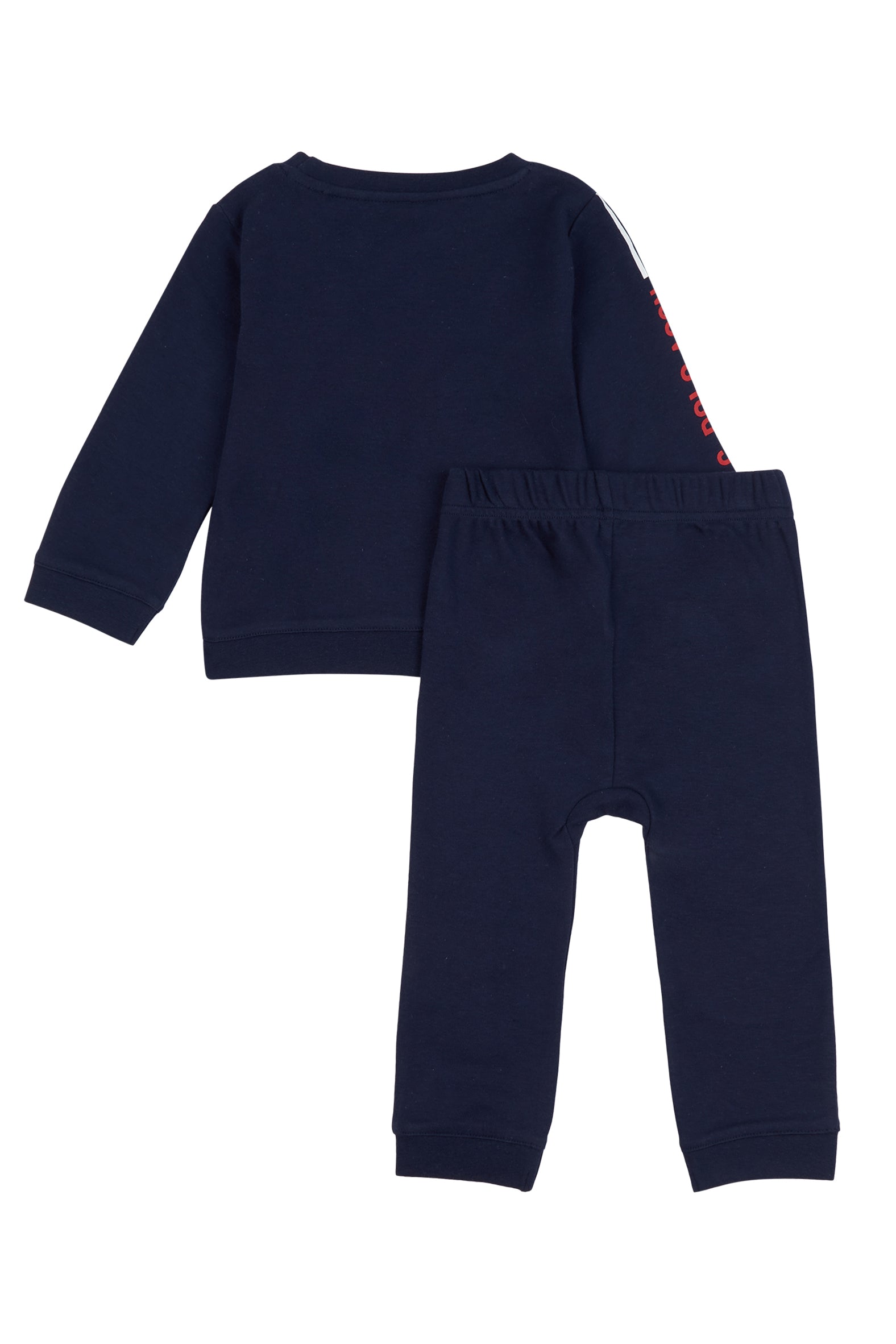 Baby Side Graphic Sweatshirt and Joggers Set in Navy Blue