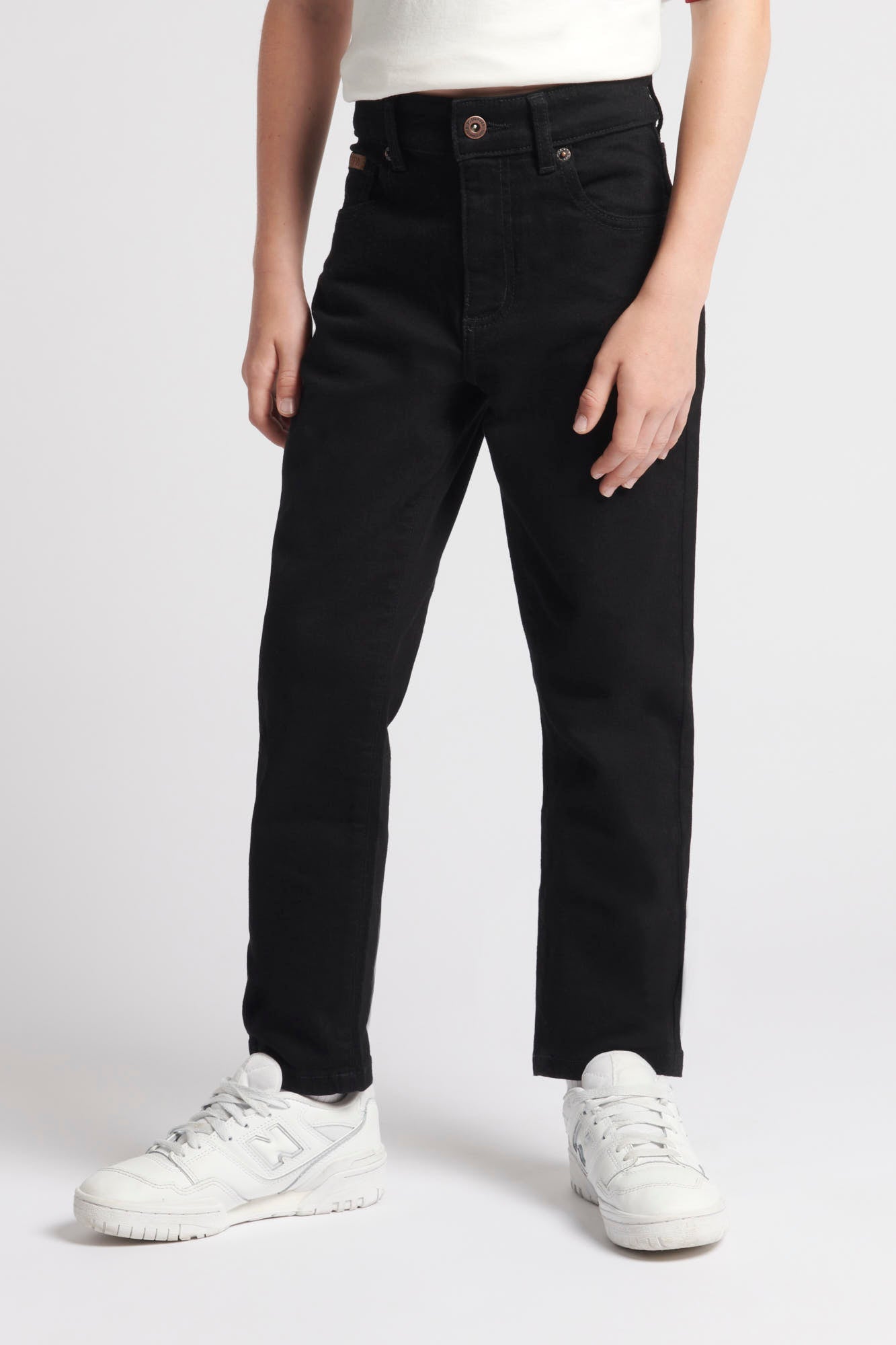 U.S. Polo Assn. Boys 5 Pocket Slim Fit Denim Jeans in Black Wash