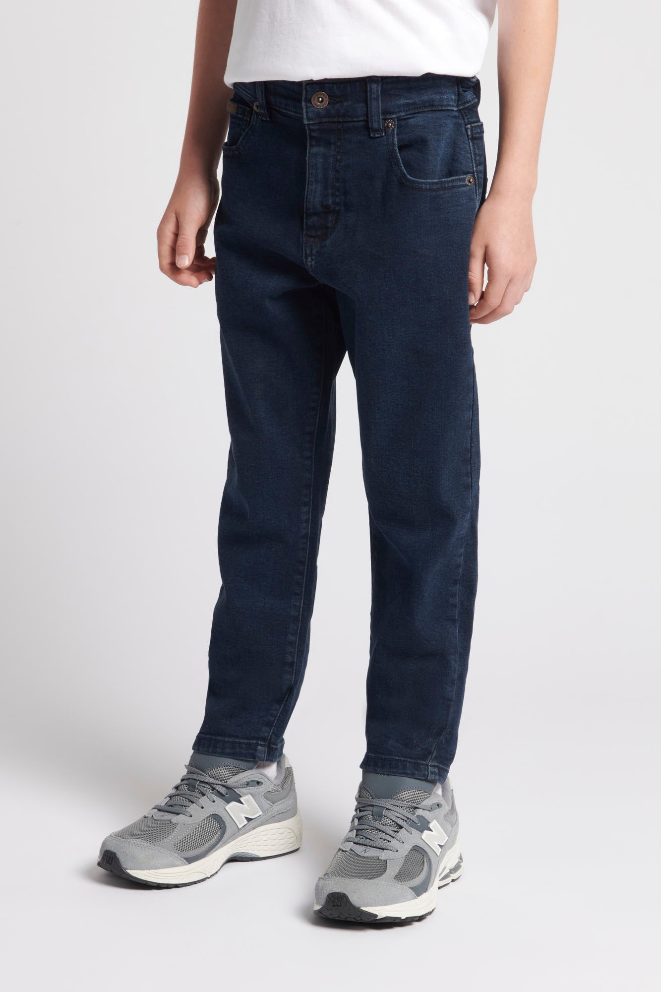 U.S. Polo Assn. Boys 5 Pocket Slim Fit Denim Jeans in Dark Vintage Wash