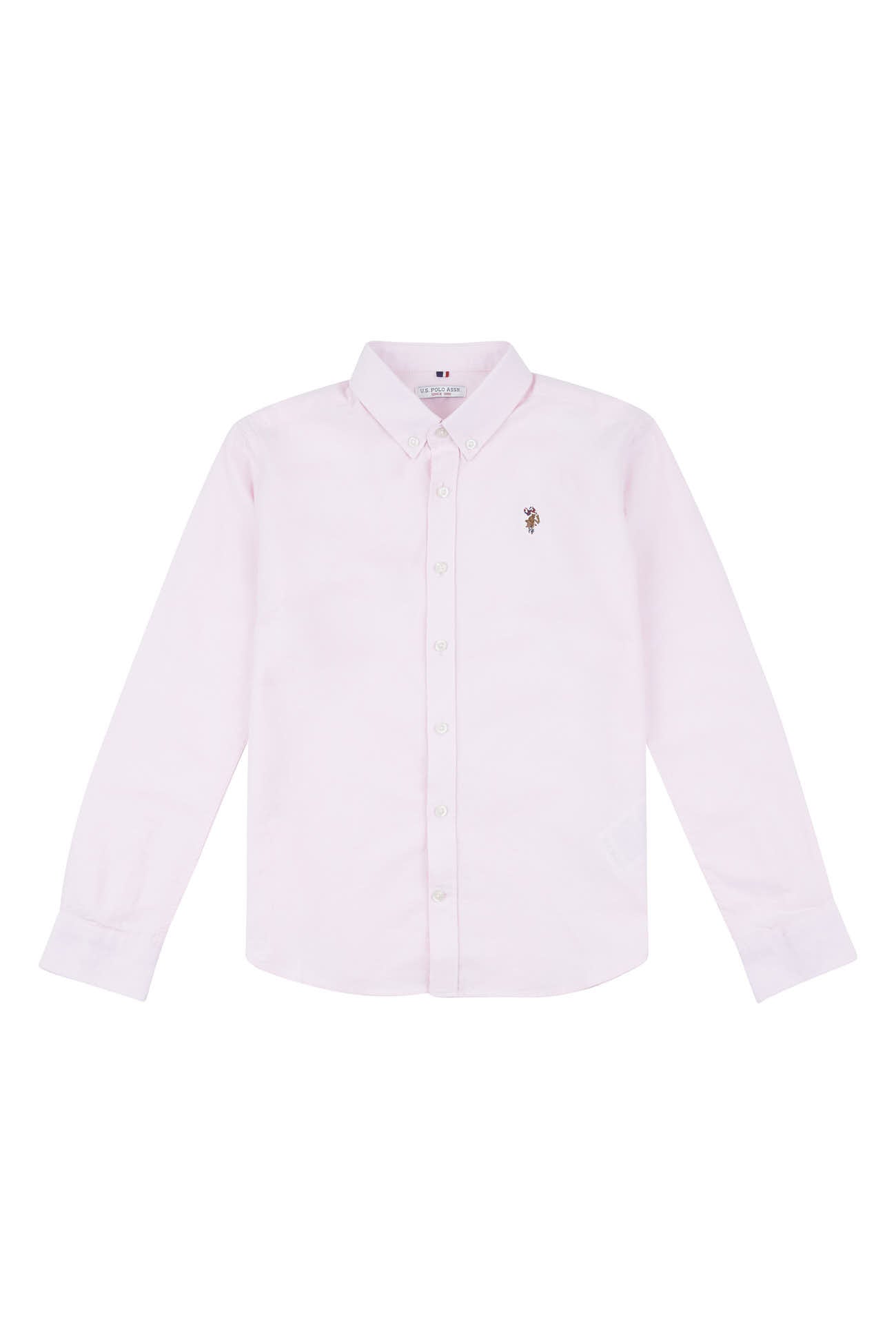 U.S. Polo Assn. Boys Lifestyle Peached Oxford Shirt in Orchid Pink
