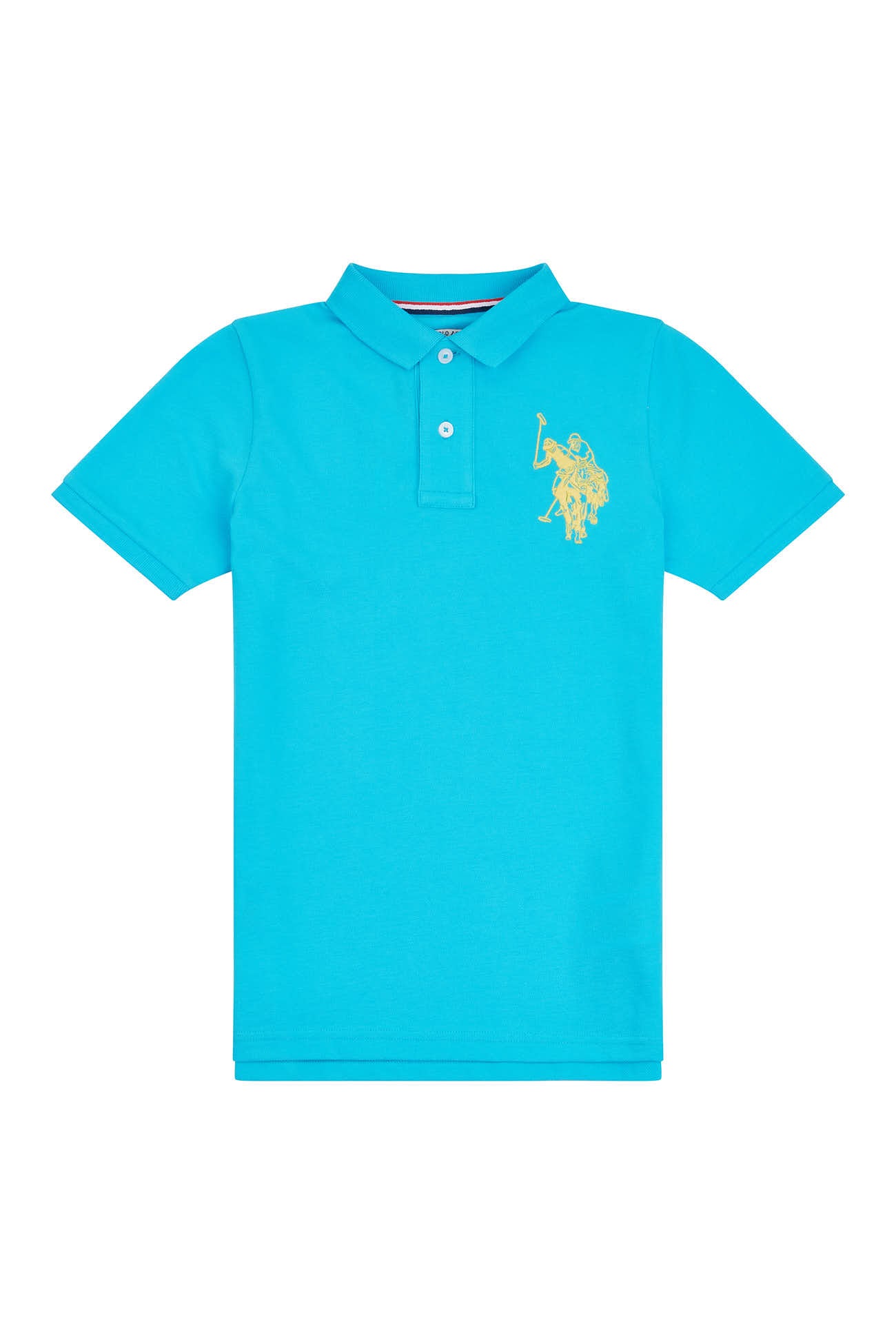 U.S. Polo Assn. Boys Large Logo Polo Shirt in Blue Atoll