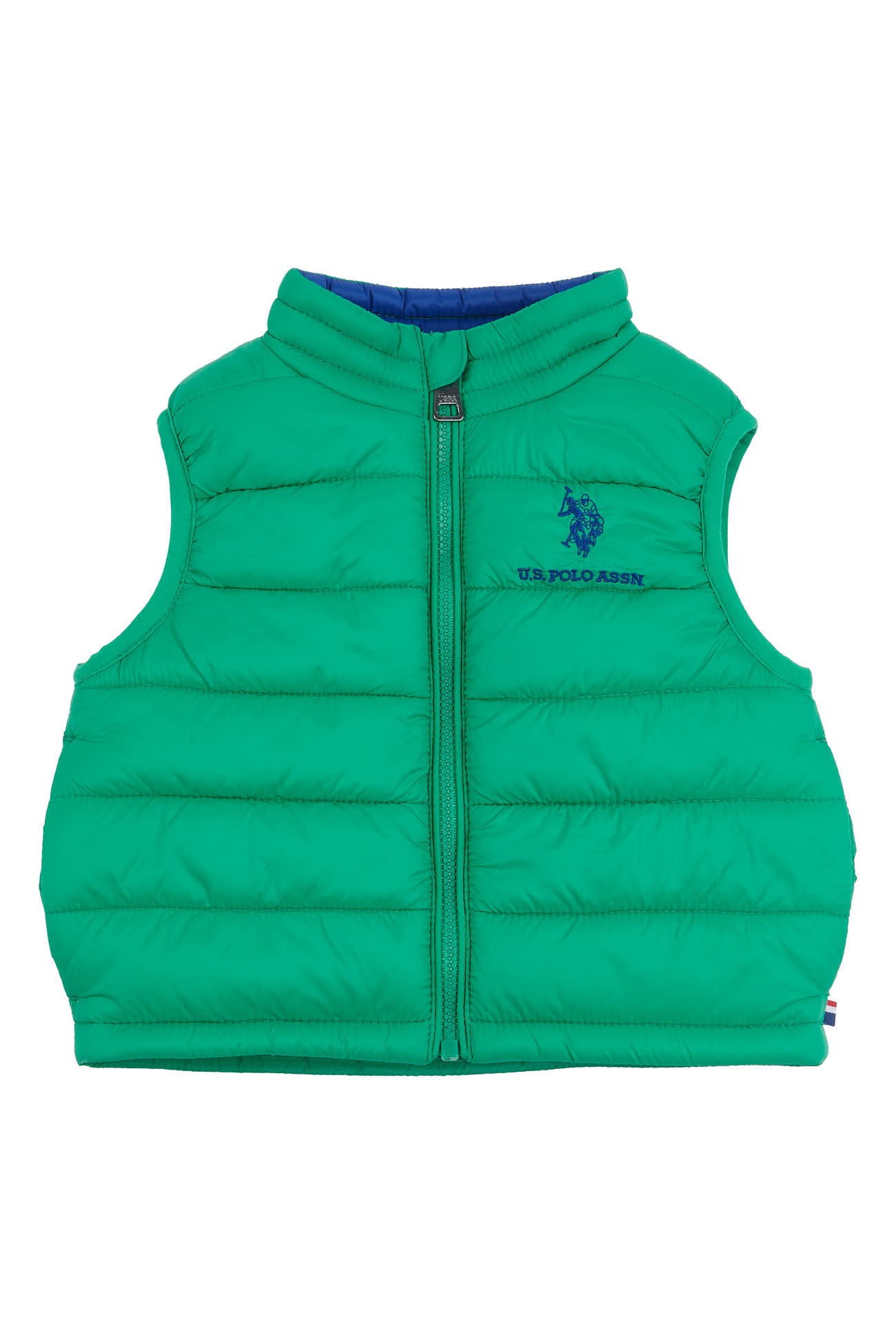 U.S. Polo Assn. Baby Lightweight Quilted Gilet in Golf Green