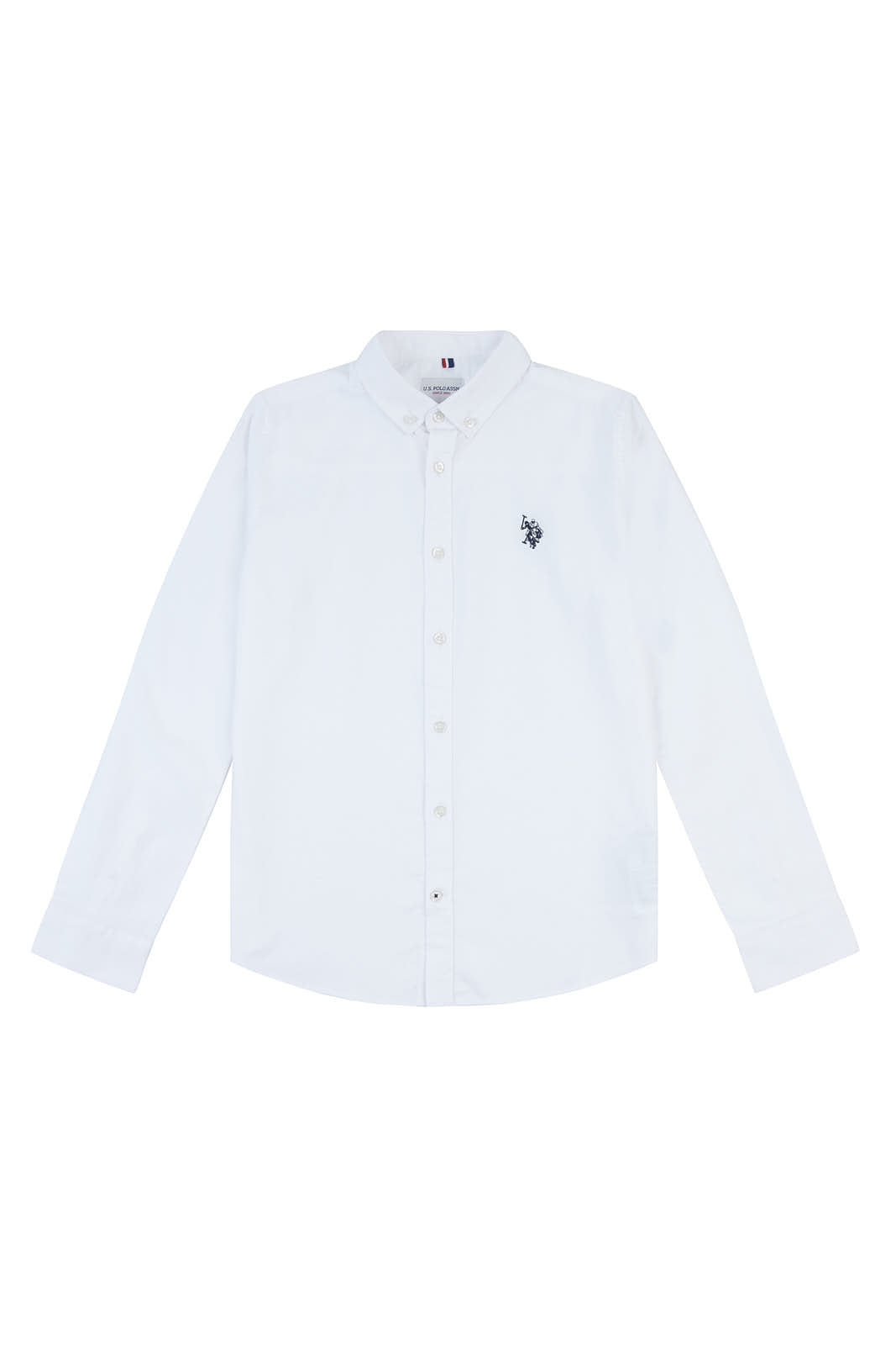 U.S. Polo Assn. Boys Peached Oxford Shirt in Bright White