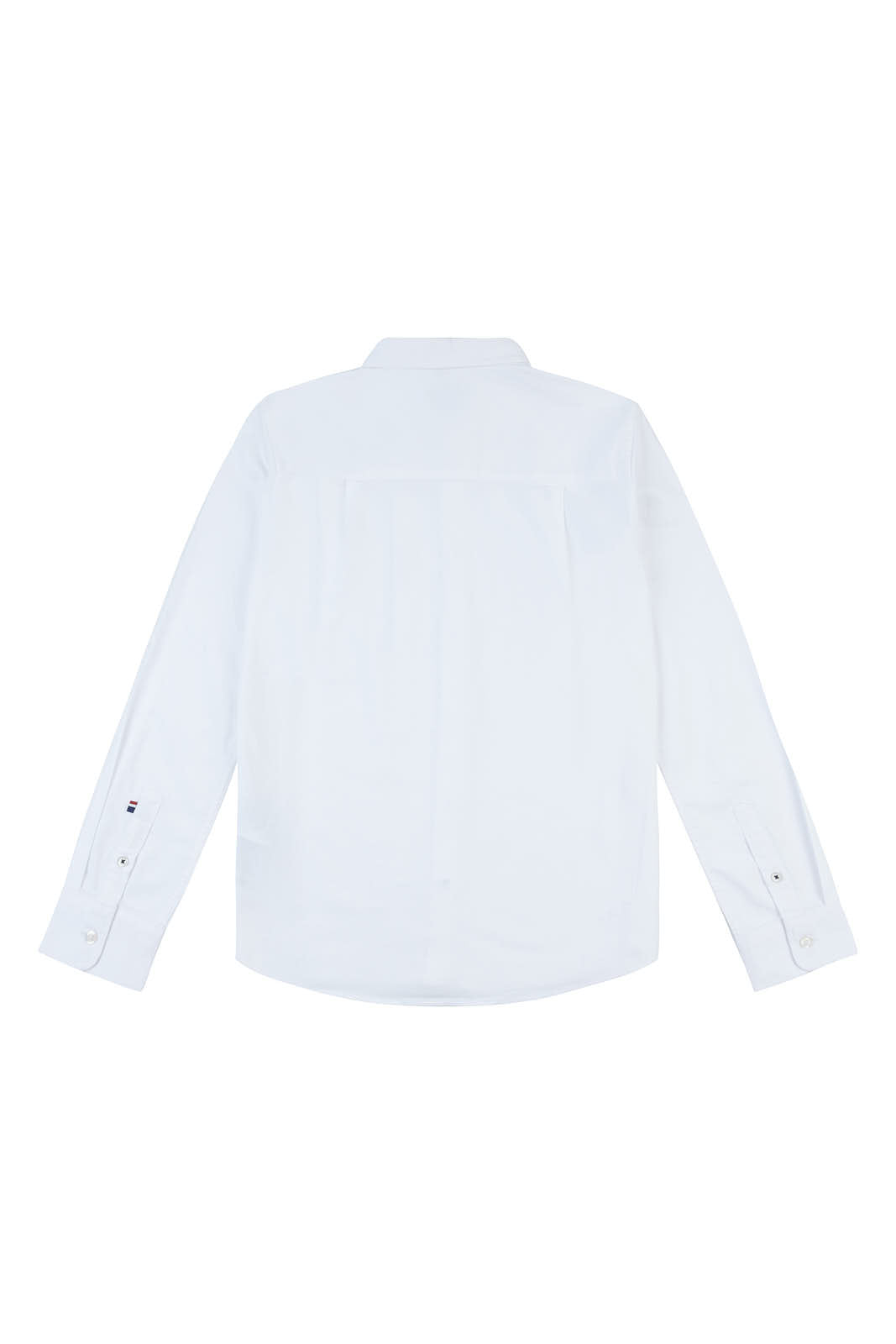 Boys Peached Oxford Shirt in Bright White