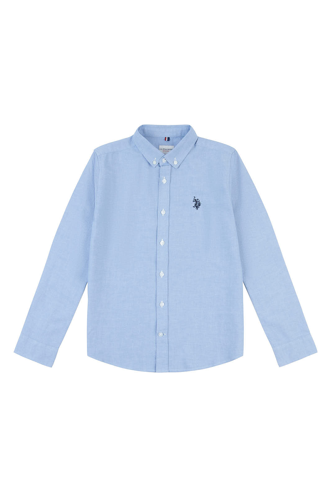 U.S. Polo Assn. Boys Peached Oxford Shirt in Blue Yonder