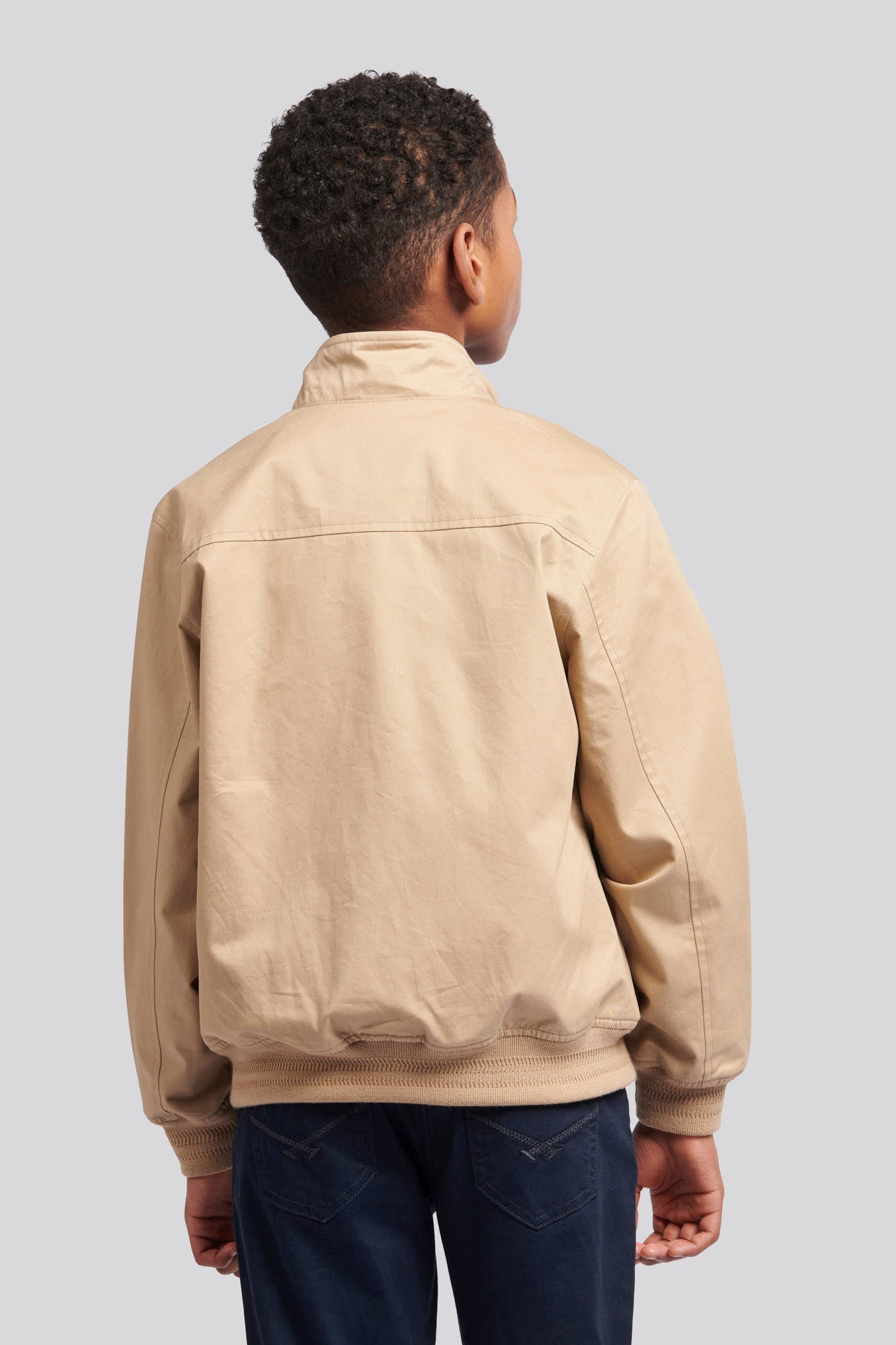 Boys Cotton Twill Harrington Jacket in Cornstalk