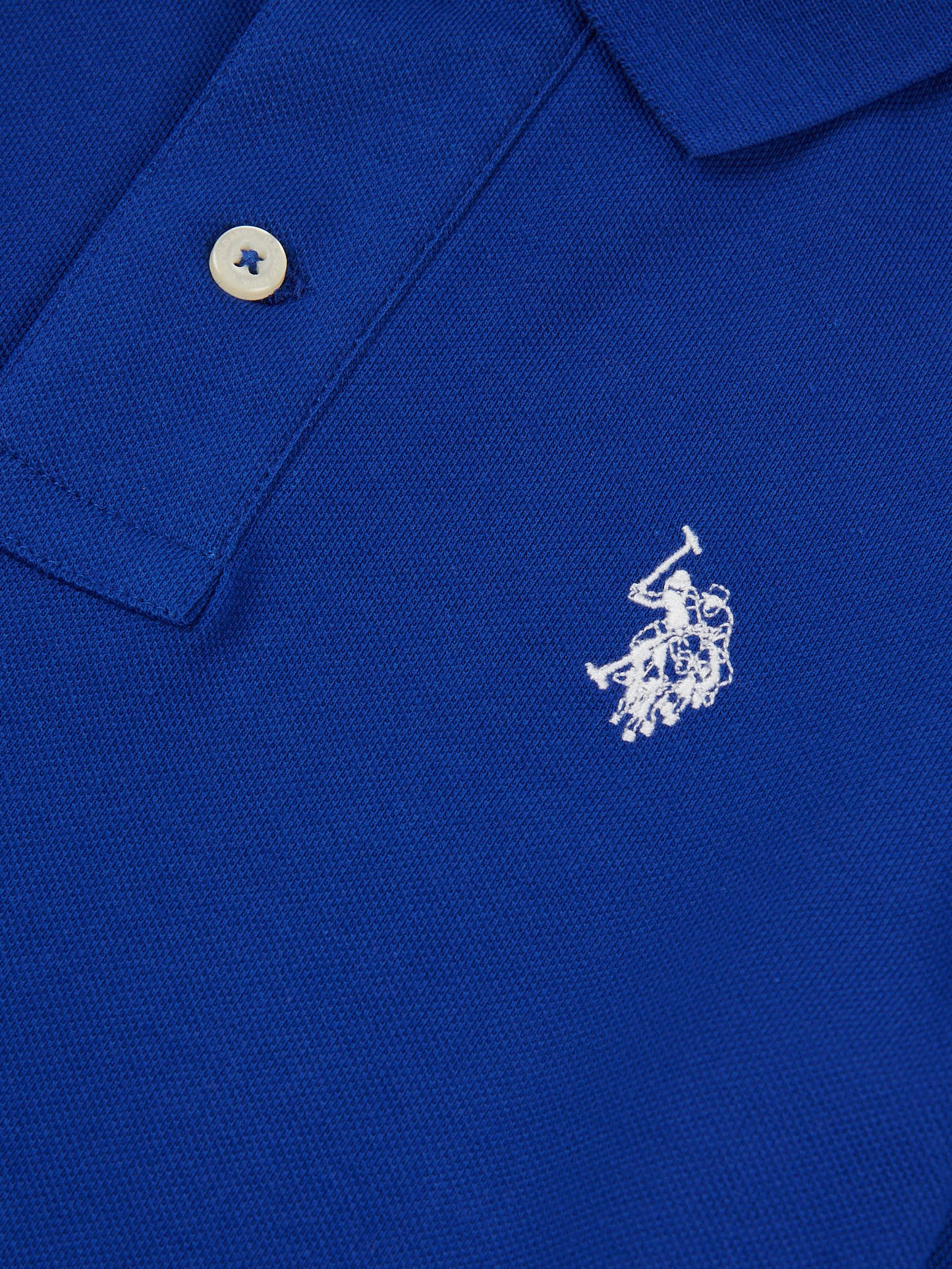Boys Double Horsemen Polo Shirt in Sodalite Blue