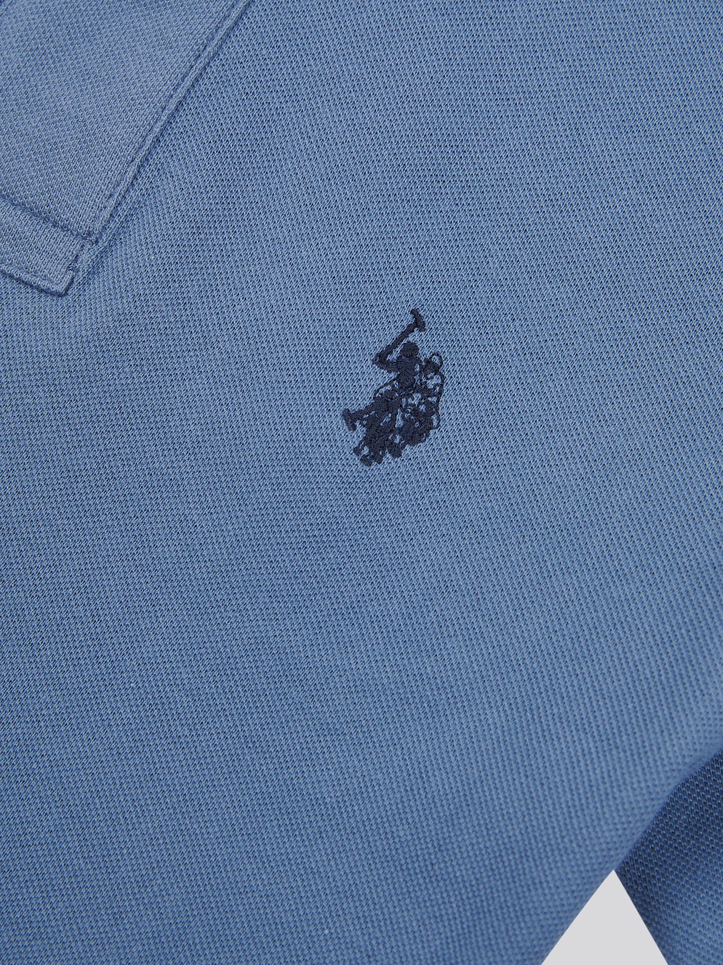 Boys Double Horsemen Polo Shirt in Blue Horizon