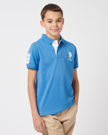 Boys Player 3 Polo Shirt in Campanula