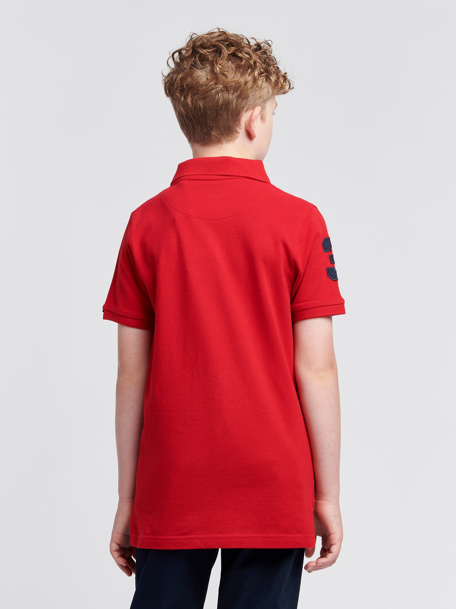 Boys Player 3 Polo Shirt in Haute Red