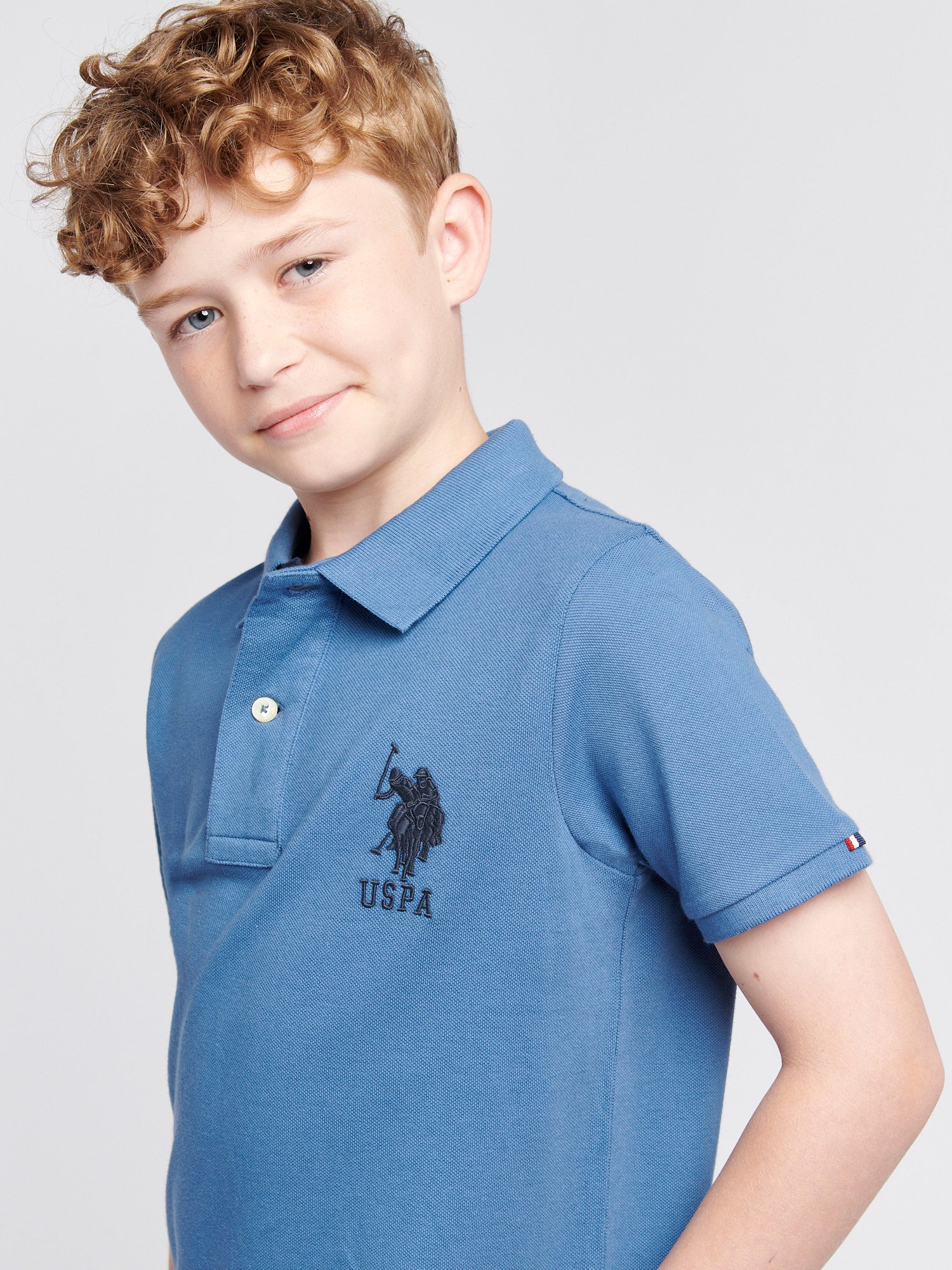 Boys Player 3 Polo Shirt in Blue Horizon