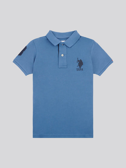 Boys Player 3 Polo Shirt in Blue Horizon