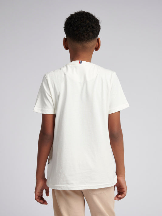 Boys Double Horsemen T- Shirt in Whisper White