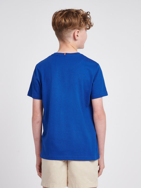 Boys Double Horsemen T- Shirt in Sodalite Blue