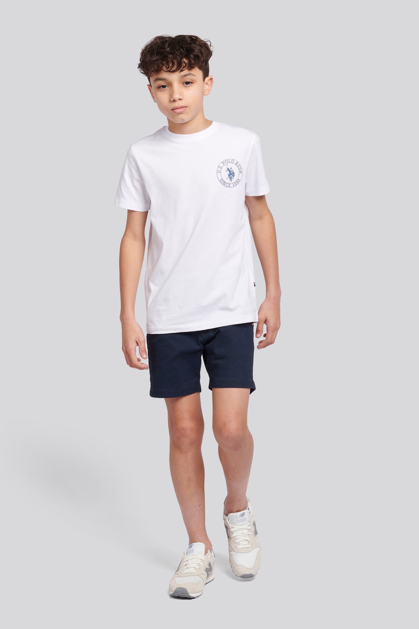 Boys Circle Print T-Shirt in Bright White