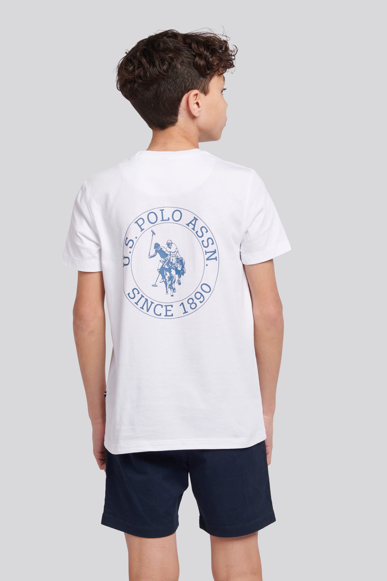 Boys Circle Print T-Shirt in Bright White